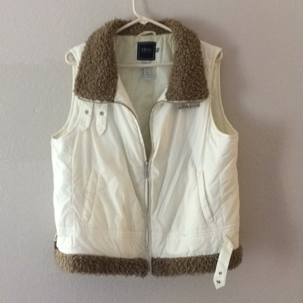 Sleeveless Sherpa trim nylon vest - Picture 1 of 1